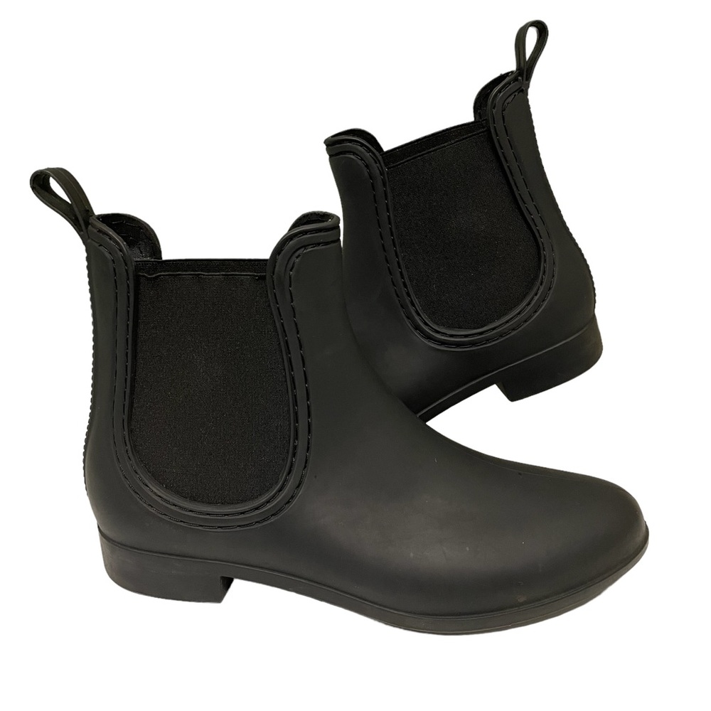 JC Play by Jeffrey Campbell 9 PU Black Forecast Chelsea Rain Boot Waterproof